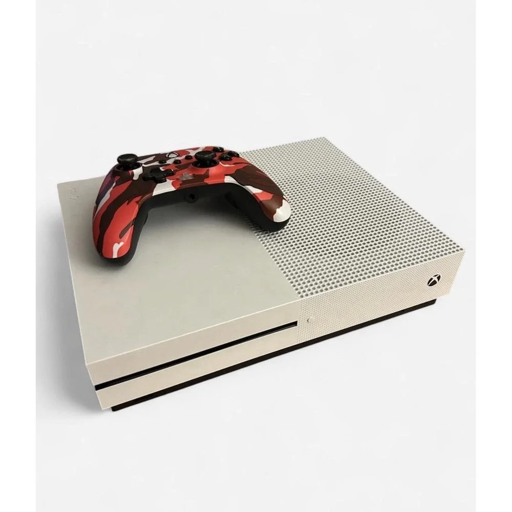 Microsoft Xbox One S 500GB White Console Tested Working + Camo Controller READ